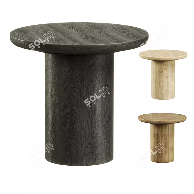 Modern Brunton Side Table Design 3D model image 1