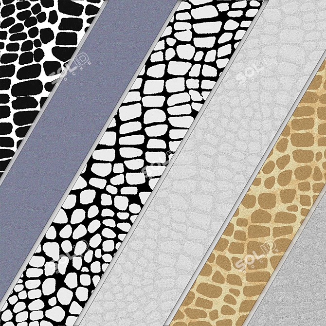 Animal Skin Fabric Set V.12 3D model image 6