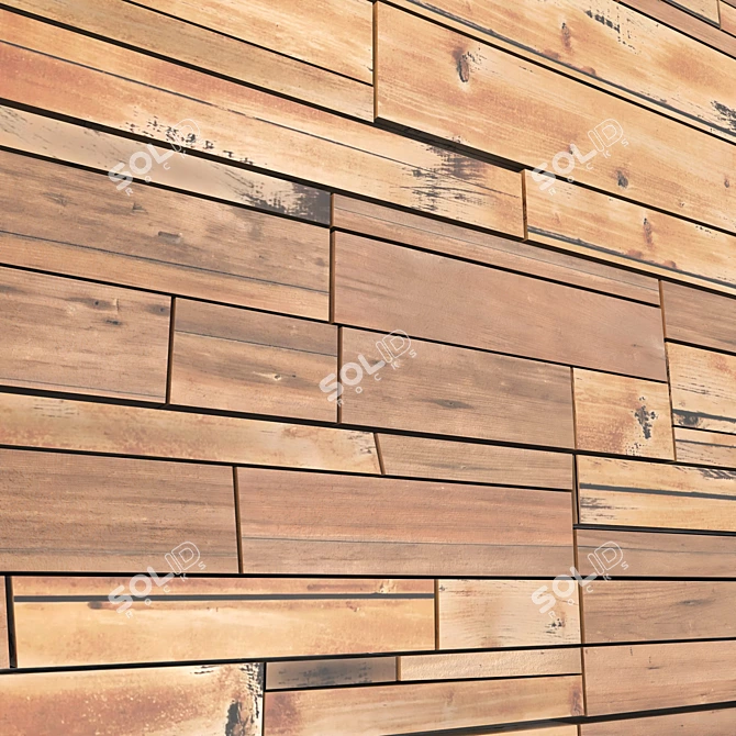 Wood Panel Textured 3D Model 3D model image 3