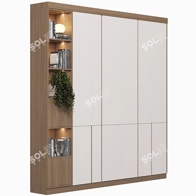 Luxury Wood Wardrobe Collection 3D model image 7