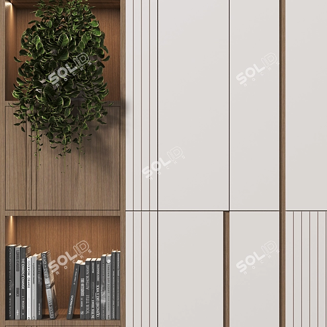 Luxury Wood Wardrobe Collection 3D model image 8