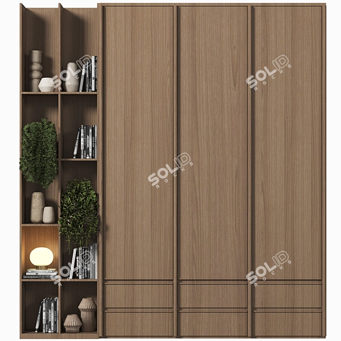 Premium Modern Wardrobe: High-Quality Customize 3D model image 5