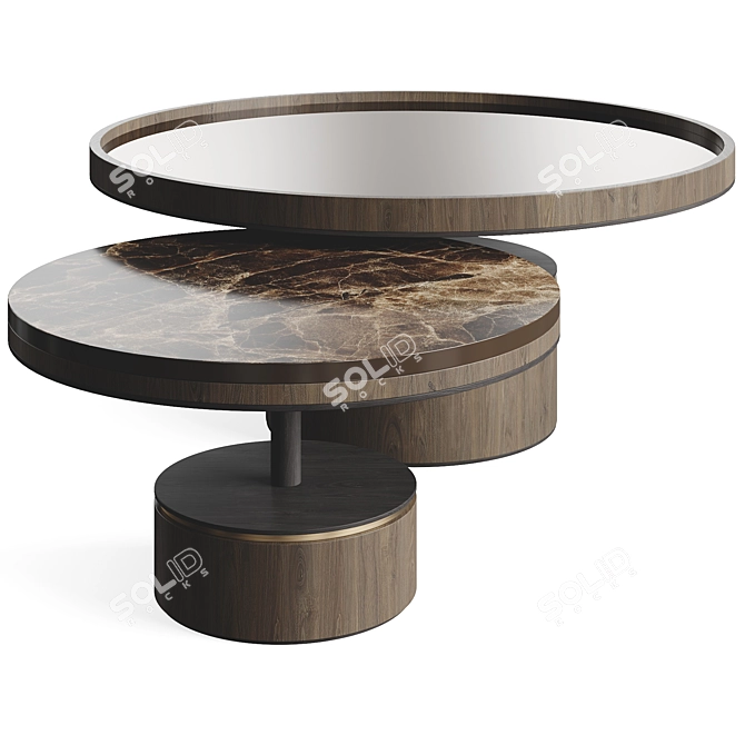 Sleek PAROS Coffee Table 3D model image 1