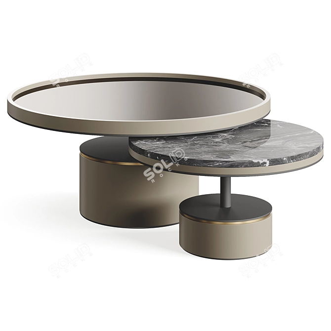 Sleek PAROS Coffee Table 3D model image 2