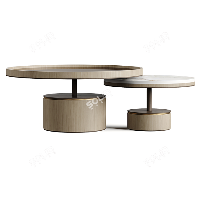 Sleek PAROS Coffee Table 3D model image 3