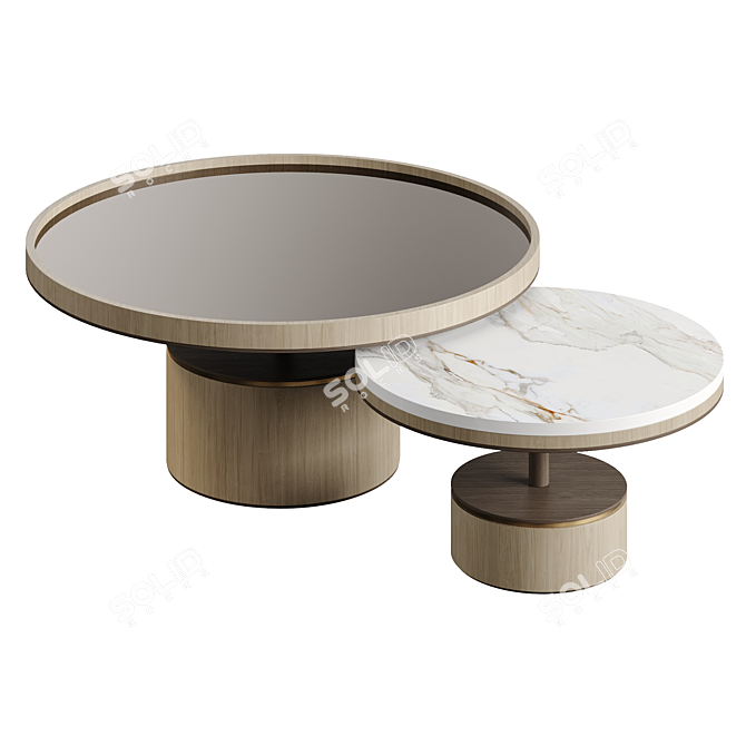 Sleek PAROS Coffee Table 3D model image 4