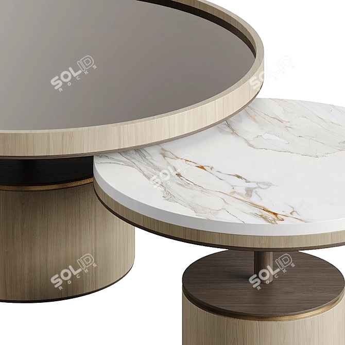 Sleek PAROS Coffee Table 3D model image 5