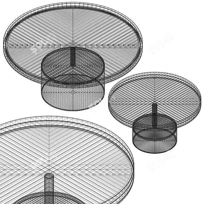 Sleek PAROS Coffee Table 3D model image 6