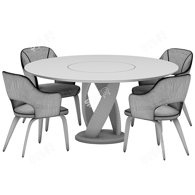 Elegant Dining Set Virtuos & Apriori 3D model image 5