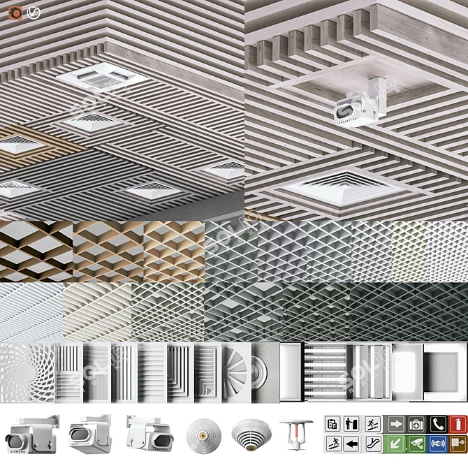 Ceiling Kit with Accessories 3D model image 1