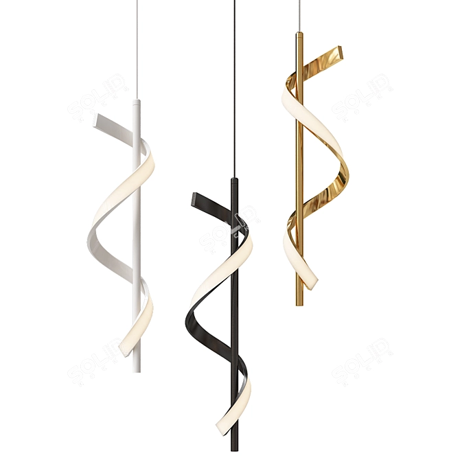 Nordic Pendant Light, Modern Design 3D model image 1