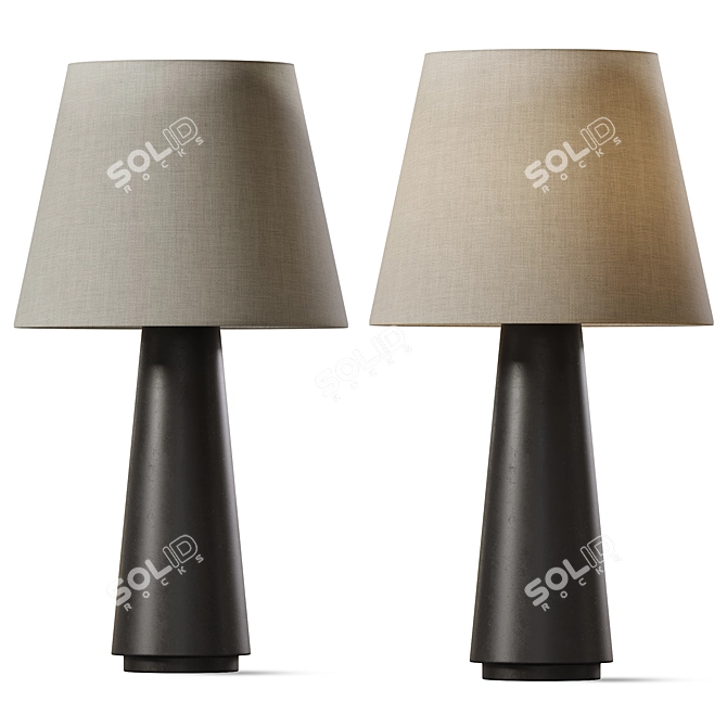 Torrent Metal Table Lamp: Timeless Elegance 3D model image 1