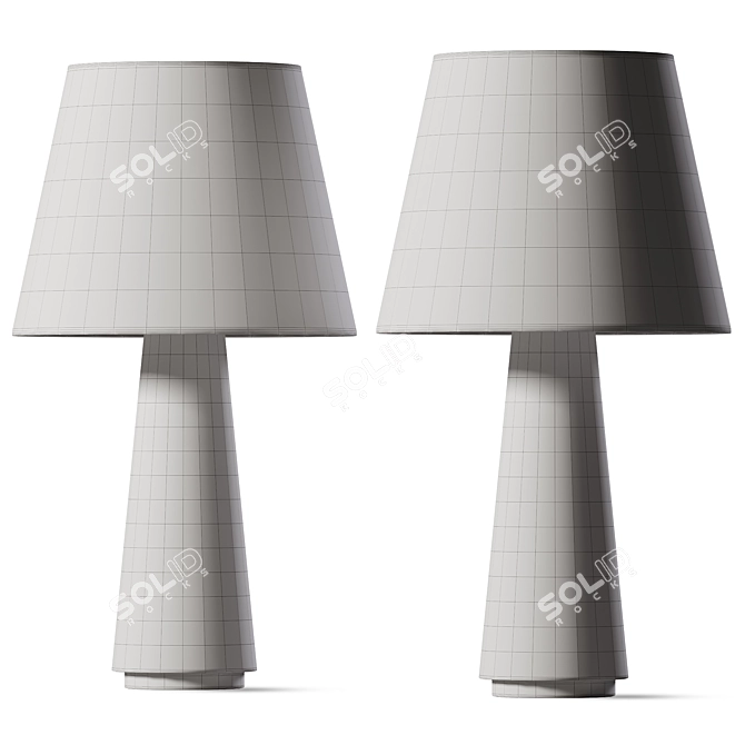 Torrent Metal Table Lamp: Timeless Elegance 3D model image 2