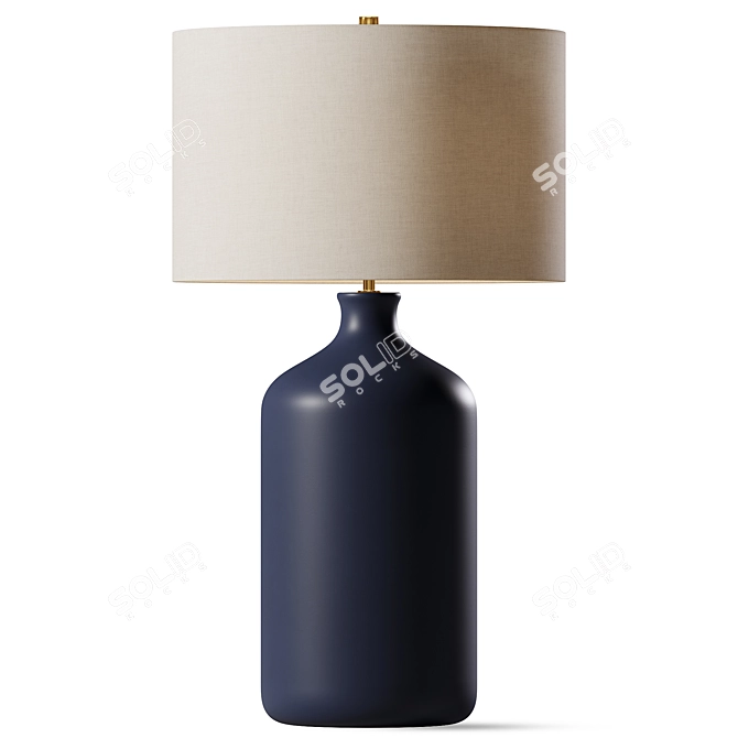 Sloane Ceramic Table Lamp White 3D model image 1