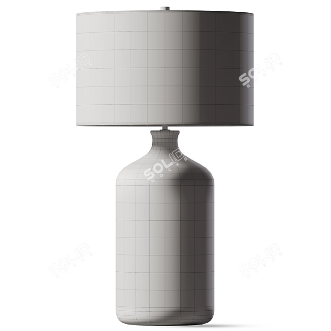 Sloane Ceramic Table Lamp White 3D model image 2