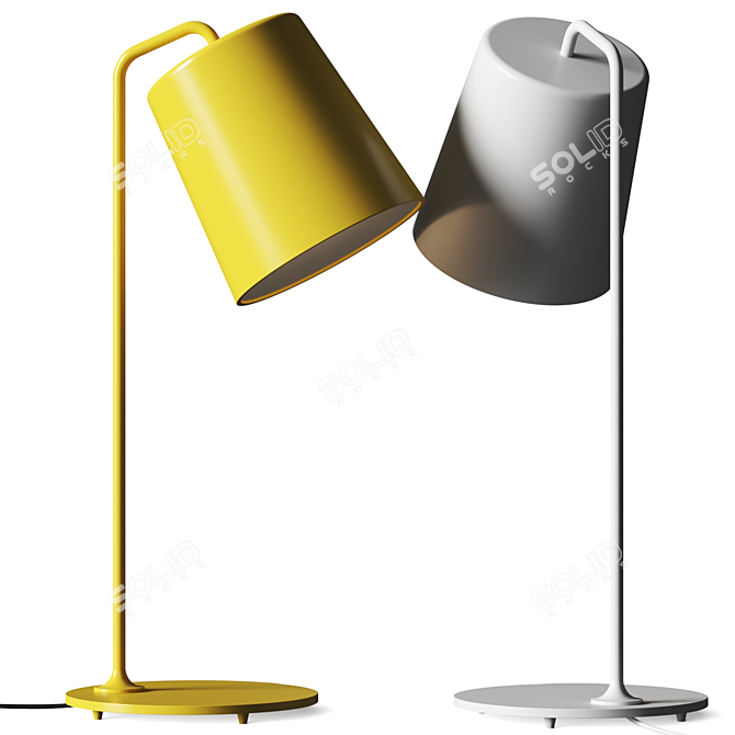 Minimalist Hide Zero Table Lamp 3D model image 1