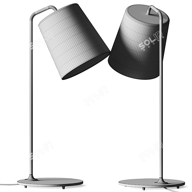 Minimalist Hide Zero Table Lamp 3D model image 4