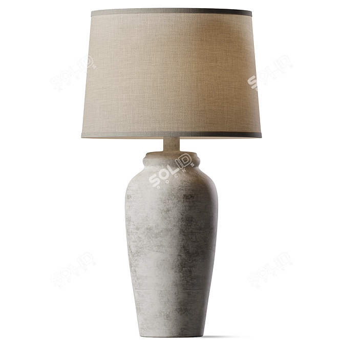 Elegant Alabaster Table Lamp 3D model image 1