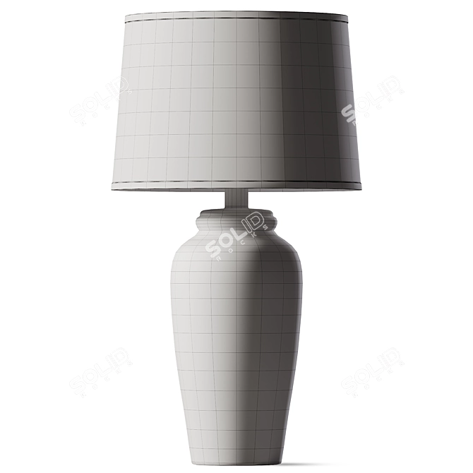 Elegant Alabaster Table Lamp 3D model image 2