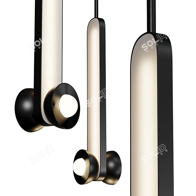 Cosmic Elegance Pendant Light 3D model image 3