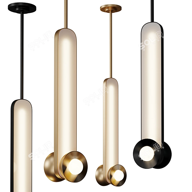 Cosmic Elegance Pendant Light 3D model image 4