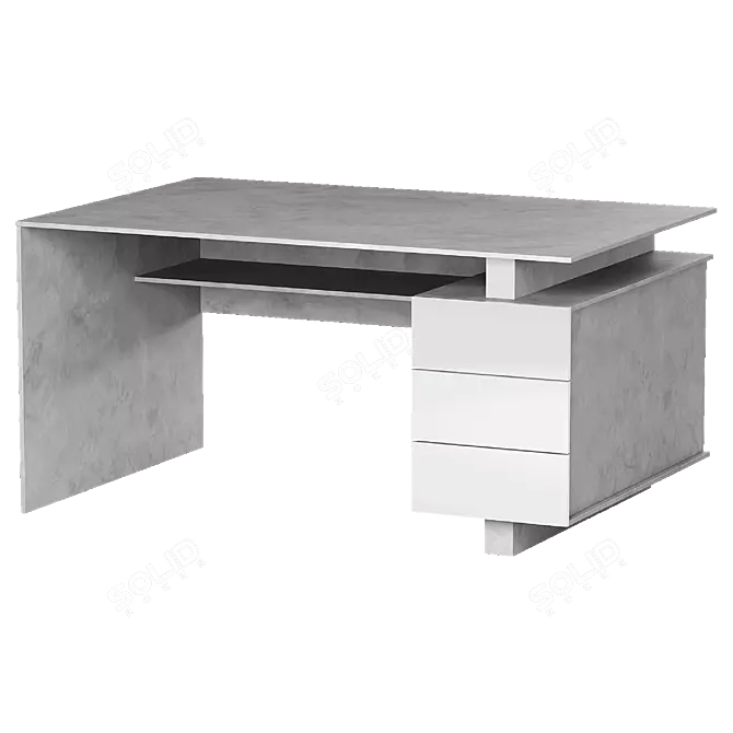 Sleek Renzo Desk Model 3D model image 3