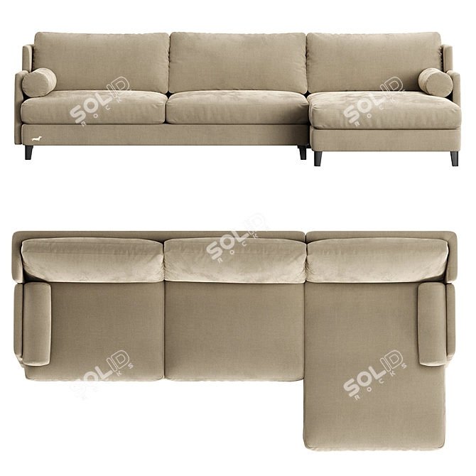 Corner Sofa Polo Sofaclub 3D model image 2