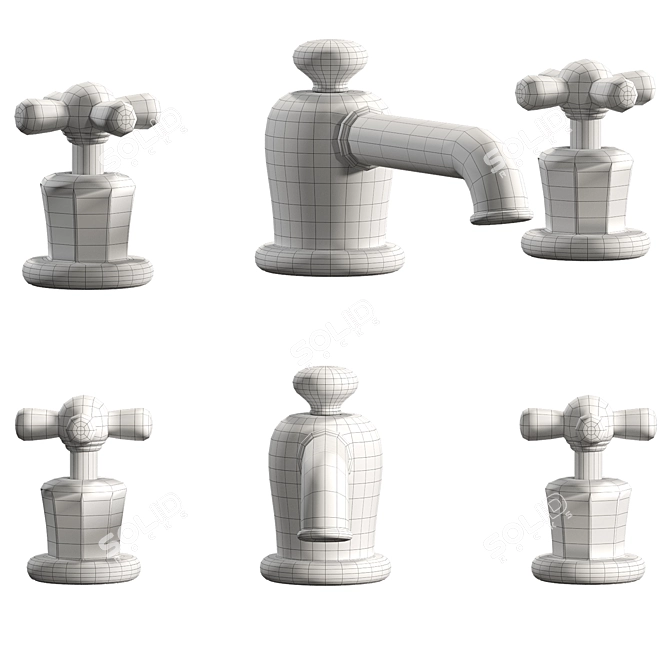 Vibrant Rockwell Basin Mixer 3D model image 2