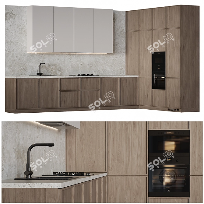 Modern Kitchen Set - 74 3D model image 1