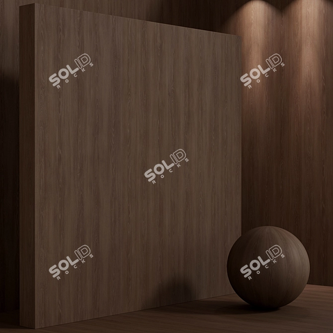 Seamless Oak Wood Material Set 3D model image 6