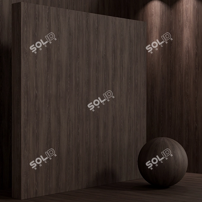 Seamless Oak Wood Material Set 3D model image 7