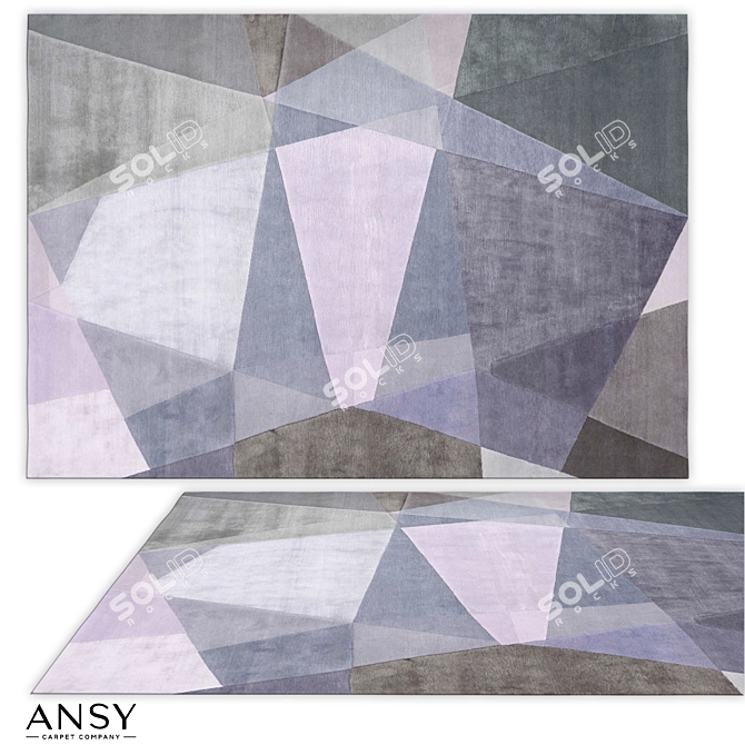 Handmade Crystal Collection Rug Star 3D model image 1