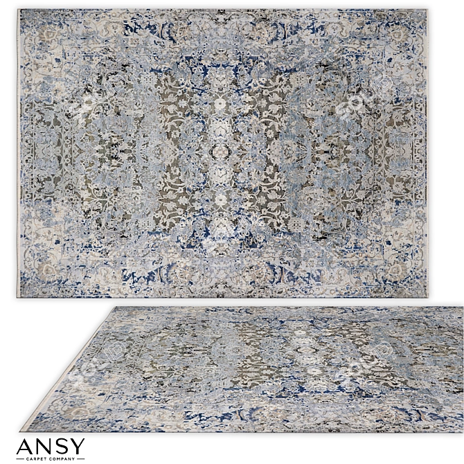 Handmade Shabby Classic Rug 3D model image 1