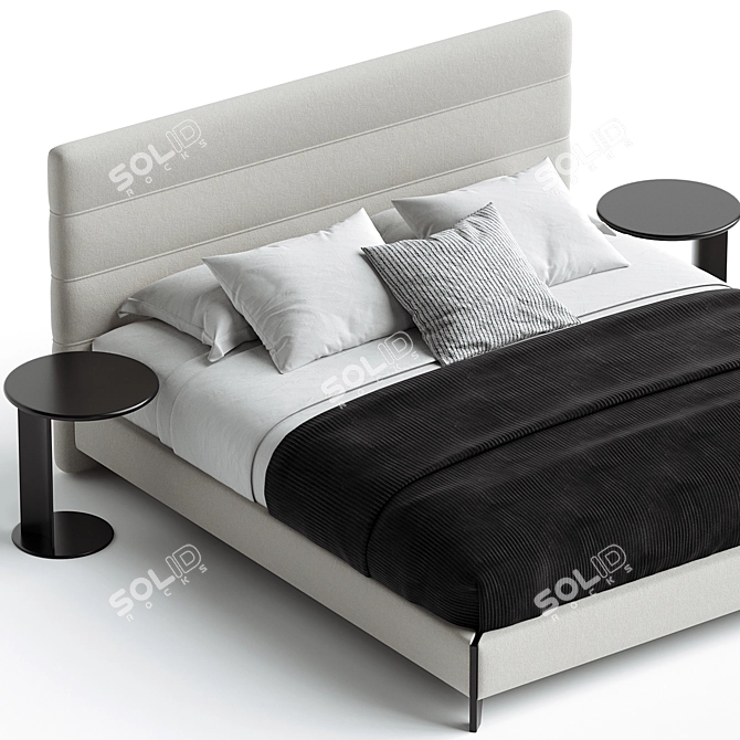 Luxurious Yumi Bed by Domkapa 3D model image 2