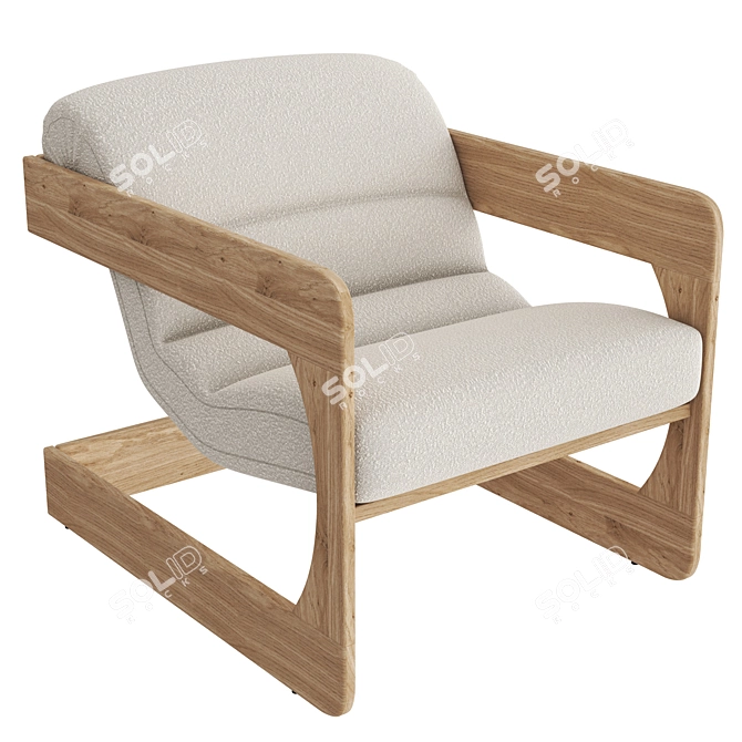 Modern and Sleek Axel Chair 3D model image 1