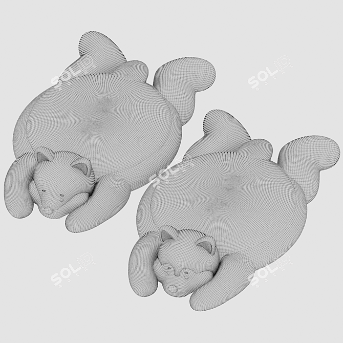 Plush Toy Rug Set 3D model image 3