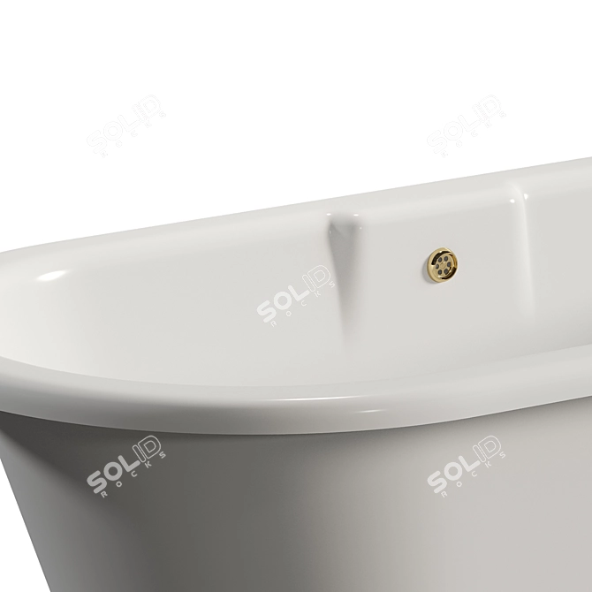 Elegant Victorian York Freestanding Bathtub 3D model image 3