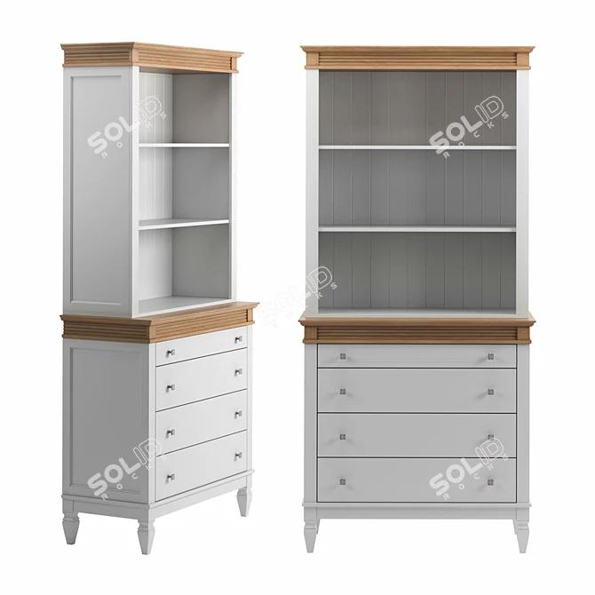 Olga Pine Buffet 200/204 3D model image 3