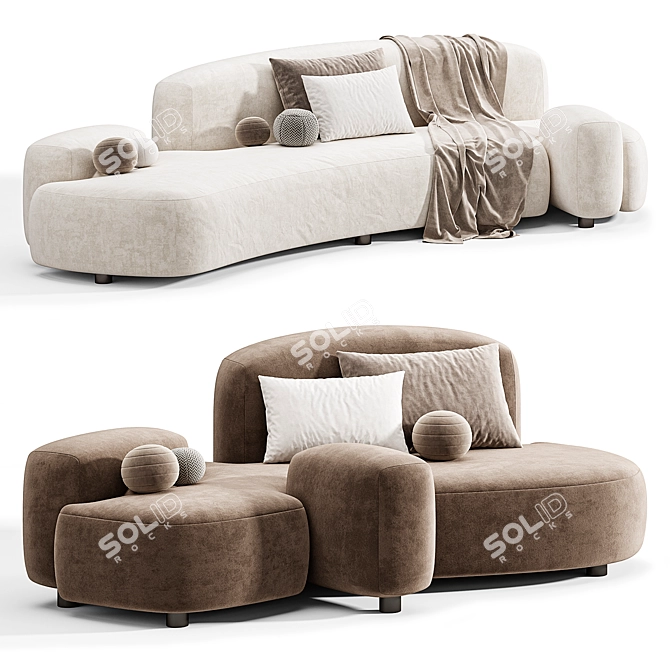 Modern Family Sofas: Mathieu Lehanneur 3D model image 2