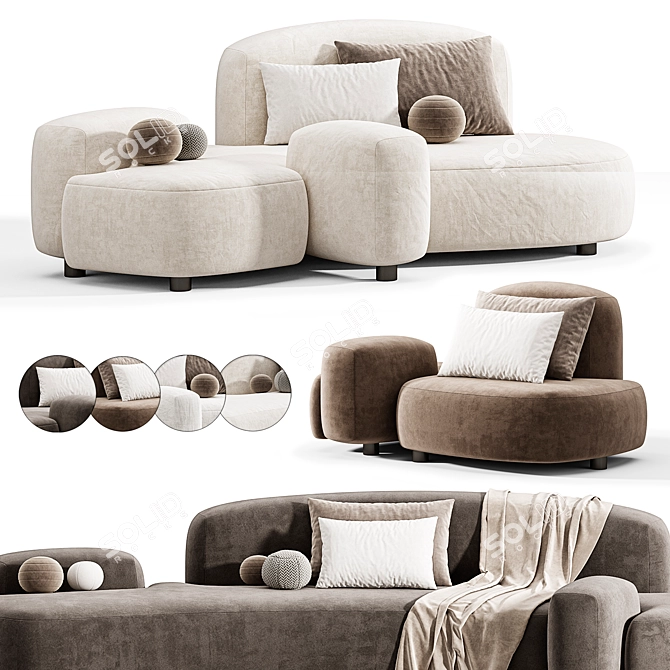 Modern Family Sofas: Mathieu Lehanneur 3D model image 4
