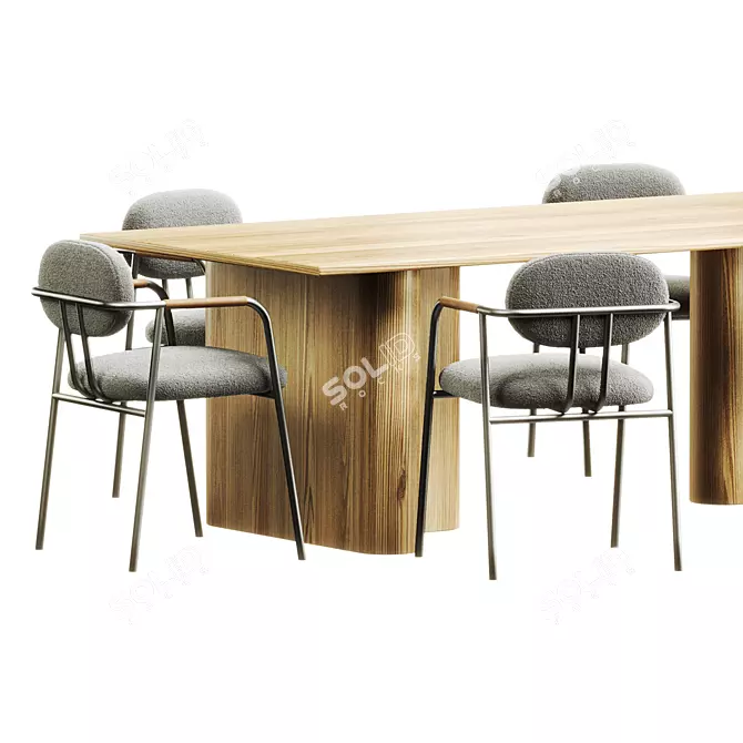 Modern Dining Set by Cb2 3D model image 2