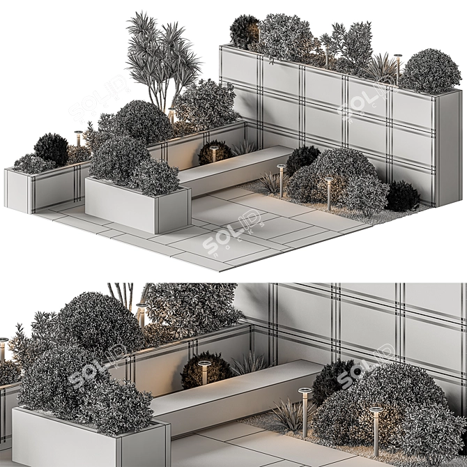 Outdoor Oasis Furniture Set 3D model image 7