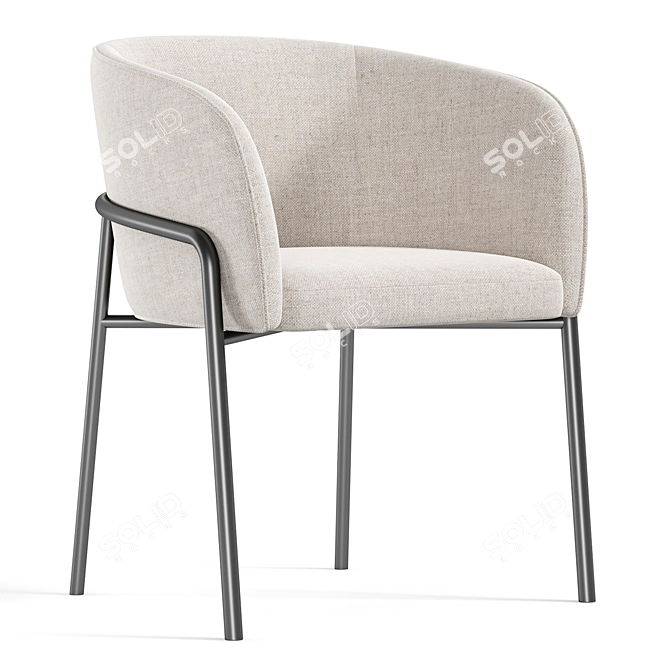 Elegant Laika Dining Chair 3D model image 1