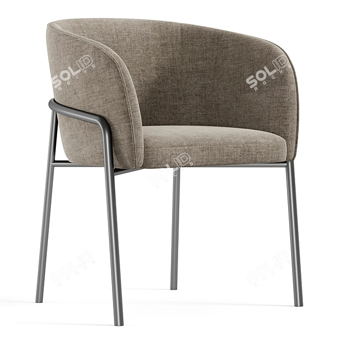 Elegant Laika Dining Chair 3D model image 2