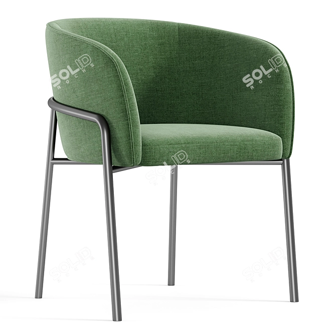 Elegant Laika Dining Chair 3D model image 3