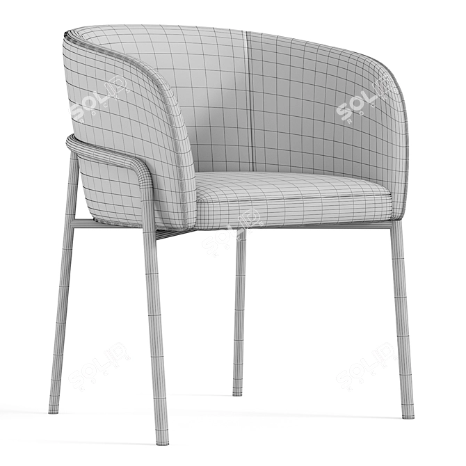 Elegant Laika Dining Chair 3D model image 5