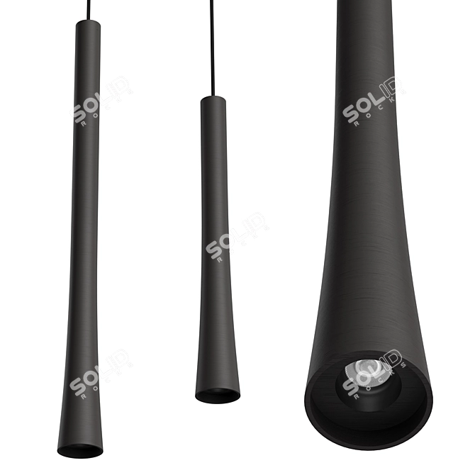 Modern Pendant Light Fixture "Horn 3D model image 1