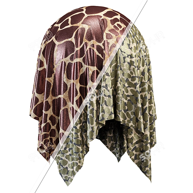  Patterned Animal Skin Fabric Bundle 3D model image 1