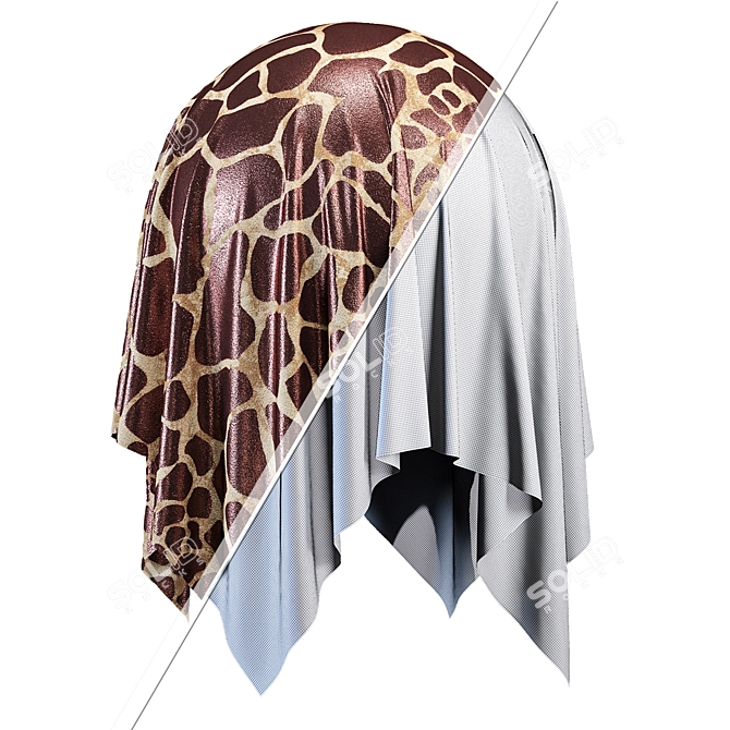  Patterned Animal Skin Fabric Bundle 3D model image 4