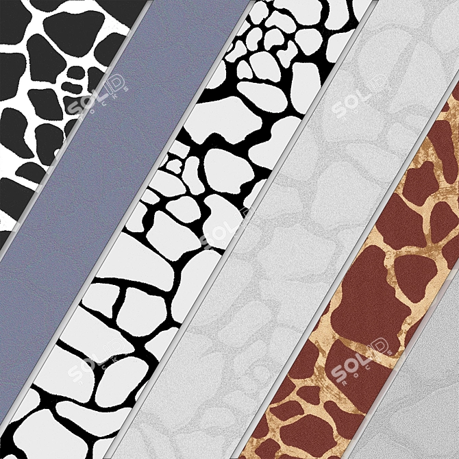  Patterned Animal Skin Fabric Bundle 3D model image 5